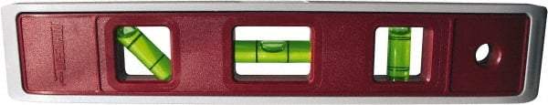 Johnson Level & Tool - 9" Long 3 Vial Torpedo Level - ABS Plastic, Orange, 1 Plumb, 1 Level & 1 45° Vials - Eagle Tool & Supply