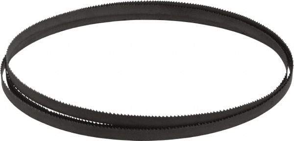 Lenox - 10 to 14 TPI, 6' 8" Long x 3/8" Wide x 0.025" Thick, Welded Band Saw Blade - Bi-Metal, Toothed Edge, Modified Raker Tooth Set, Flexible Back, Contour Cutting - Eagle Tool & Supply