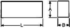 Seco - WKE45 Cobalt Rectangular Tool Bit Blank - 10mm Wide x 14mm High x 200mm OAL - Exact Industrial Supply