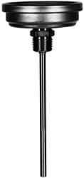 Wika - 12 Inch Long Stem, Stainless Steel, Back Connected Bi-Metal Thermometer - 100 to 540°C, 1% Accuracy - Eagle Tool & Supply