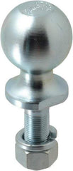 Reese - 2" Diam, 2-3/8" Shank Length, Hitch Ball - 3/4" Shank Diam, 3,500 Lb Capacity, Zinc Finish - Eagle Tool & Supply