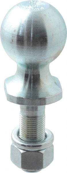 Reese - 1-7/8" Diam, 2-3/8" Shank Length, Hitch Ball - 3/4" Shank Diam, 2,000 Lb Capacity, Zinc Finish - Eagle Tool & Supply