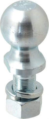 Reese - 2" Diam, 2" Shank Length, Hitch Ball - 1" Shank Diam, 7,500 Lb Capacity, Zinc Finish - Eagle Tool & Supply