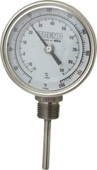 Wika - 2-1/2 Inch Long Stem, 3 Inch Dial Diameter, Stainless Steel, Bottom Connected Bi-Metal Thermometer - -15 to 90°C, 1% Accuracy - Eagle Tool & Supply