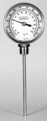 Wika - 12 Inch Long Stem, Stainless Steel, Bottom Connected Bi-Metal Thermometer - -20 to 120°C, 1% Accuracy - Eagle Tool & Supply