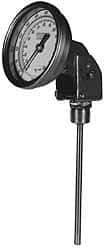Wika - 6 Inch Long Stem, 3 Inch Dial Diameter, Stainless Steel, Adjustable Angle Bi-Metal Thermometer - -20 to 60°C, 1% Accuracy - Eagle Tool & Supply
