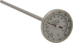 Wika - 9 Inch Long Stem, 2 Inch Dial Diameter, Stainless Steel, Back Connected Bi-Metal Thermometer - -15 to 90°C, 1% Accuracy - Eagle Tool & Supply