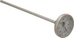 Wika - 9 Inch Long Stem, 2 Inch Dial Diameter, Stainless Steel, Back Connected Bi-Metal Thermometer - 65 to 400°C, 1% Accuracy - Eagle Tool & Supply