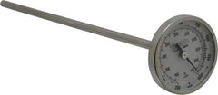 Wika - 9 Inch Long Stem, 2 Inch Dial Diameter, Stainless Steel, Back Connected Bi-Metal Thermometer - 100 to 540°C, 1% Accuracy - Eagle Tool & Supply