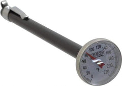 Wika - 0 to 220°F, Bimetal Pocket Thermometer - Stainless Steel - Eagle Tool & Supply