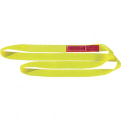 Lift-All - 4' Long x 1" Wide, 3,200 Lb Vertical Capacity, 2 Ply, Nylon Web Sling - 2,500 Lb Choker Capacity - Eagle Tool & Supply