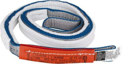 Lift-All - 4' Long x 1" Wide, 3,200 Lb Vertical Capacity, 2 Ply, Nylon Web Sling - 2,500 Lb Choker Capacity - Eagle Tool & Supply