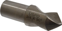 Link Industries - 3/4" Body Diam, 90°, 2-1/4" OAL, High Speed Steel Spotting Drill - Eagle Tool & Supply