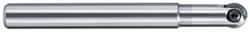 LMT - 3/8" Cut Diam, 3/16" Max Depth of Cut, 3/8" Shank Diam, 120mm OAL, Indexable Ball Nose End Mill - 1.38" Head Length, Straight Shank, EBG-R-NC Toolholder, WPB 0375, WPR 0375 Insert - Eagle Tool & Supply