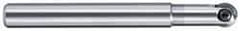 LMT - 3/8" Cut Diam, 3/16" Max Depth of Cut, 3/8" Shank Diam, 120mm OAL, Indexable Ball Nose End Mill - 1.38" Head Length, Straight Shank, EBG-R-NC Toolholder, WPB 0375, WPR 0375 Insert - Eagle Tool & Supply