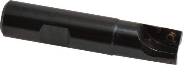 LMT - 5/8" Cut Diam, 0.354" Max Depth of Cut, 5/8" Shank Diam, 3" OAL, Indexable Square Shoulder End Mill - AD...0903...R Inserts, Weldon Shank, Series Univex - Eagle Tool & Supply