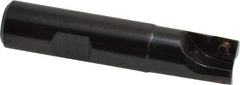 LMT - 5/8" Cut Diam, 0.354" Max Depth of Cut, 5/8" Shank Diam, 3" OAL, Indexable Square Shoulder End Mill - AD...0903...R Inserts, Weldon Shank, Series Univex - Eagle Tool & Supply
