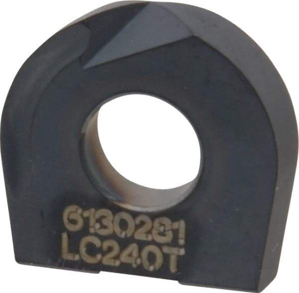 LMT - WPR0500 CF Grade LC240T Carbide Milling Insert - TiAlN/TiN Finish, 0.1" Thick, 1/2" Inscribed Circle - Eagle Tool & Supply