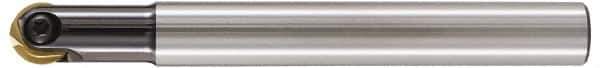 LMT - 5/8" Cut Diam, 2.09" Max Depth of Cut, 5/8" Shank Diam, 6.3" OAL, Indexable Ball Nose End Mill - 2.09" Head Length, Straight Shank, EBG-R Toolholder, WPR 0625 Insert - Eagle Tool & Supply
