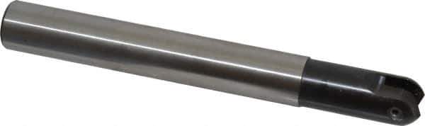 LMT - 3/4" Cut Diam, 1.77" Max Depth of Cut, 3/4" Shank Diam, 6.3" OAL, Indexable Ball Nose End Mill - 1.77" Head Length, Straight Shank, EBG-R Toolholder, WPR 0750 Insert - Eagle Tool & Supply