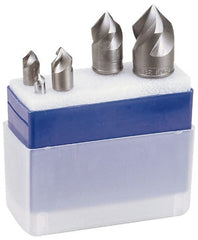 M.A. Ford - 5 Piece, 1/4 to 1" Head Diam, 60° Included Angle, Single End Countersink Set - Eagle Tool & Supply