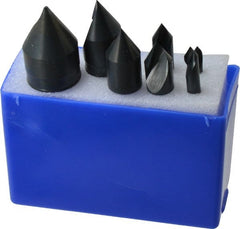 M.A. Ford - 7 Piece, 3/16 to 1" Head Diam, 60° Included Angle, Single End Countersink Set - Eagle Tool & Supply