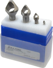 M.A. Ford - 4 Piece, 3/16 to 1-1/8" Head Diam, 60° Included Angle, Single End Countersink Set - Eagle Tool & Supply