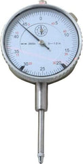 Value Collection - 1" Range, 0-50 Dial Reading, 0.0005" Graduation Dial Drop Indicator - 2.28" Dial, Revolution Counter - Eagle Tool & Supply