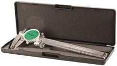 Value Collection - 0" to 6" Range, 0.001" Graduation, 0.1" per Revolution, Dial Caliper - Green Face, 1.57" Jaw Length - Eagle Tool & Supply