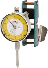 Value Collection - 0.001" Graduation, 0-100 Dial Reading, Dial Indicator & Base Kit - Include 1 Inch Travel Indicator, Mag Base - Eagle Tool & Supply