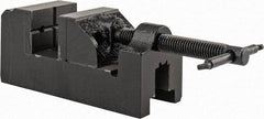 Interstate - 1-1/2" Jaw Opening Capacity x 7/8" Throat Depth, Horizontal Drill Press Vise - 1-1/2" Wide x 1" High Jaw, Stationary Base, Standard Speed, 5" OAL x 1-3/4" Overall Height, Cast Iron - Eagle Tool & Supply