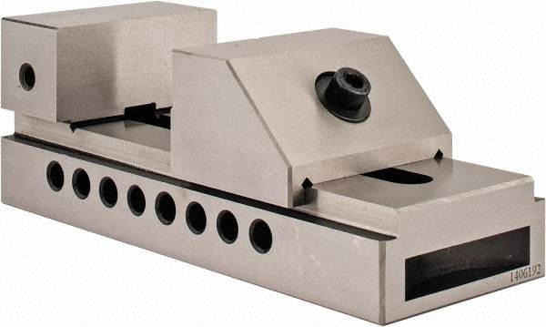 Interstate - 2-7/8" Jaw Width, 4" Jaw Opening Capacity, 1-3/8" Jaw Height, Toolmaker's Vise - Flat Jaw, 0.005mm Parallelism, 0.0051mm Squareness, 7-1/2" OAL x 2.938" OAW x 2-5/8" OAH - Eagle Tool & Supply