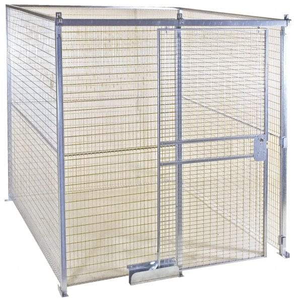 Folding Guard - 8' Wide x 2' High, Temporary Structure Galvanized Welded Wire Panel - 8' x 2' Panel - Eagle Tool & Supply