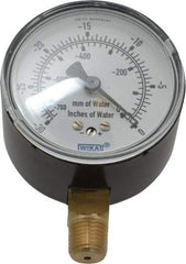 Wika - 2-1/2" Dial, 1/4 Thread, 0-30/0-760 Scale Range, Pressure Gauge - Lower Connection Mount, Accurate to 1.5% of Scale - Eagle Tool & Supply