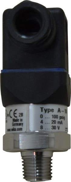 Wika - 500 Max psi, Eco-tronic Pressure Transmitters & Transducers - 1/4" Thread - Eagle Tool & Supply