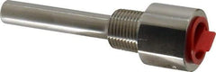 Alloy Engineering - 4 Inch Overall Length, 1/2 Inch Thread, 304 Stainless Steel Standard Thermowell - 2-1/2 Inch Insertion Length - Eagle Tool & Supply