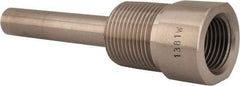 Alloy Engineering - 4 Inch Overall Length, 3/4 Inch Thread, 304 Stainless Steel Standard Thermowell - 2-1/2 Inch Insertion Length - Eagle Tool & Supply