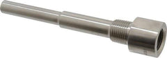 Alloy Engineering - 6 Inch Overall Length, 1/2 Inch Thread, 304 Stainless Steel Standard Thermowell - 4-1/2 Inch Insertion Length - Eagle Tool & Supply