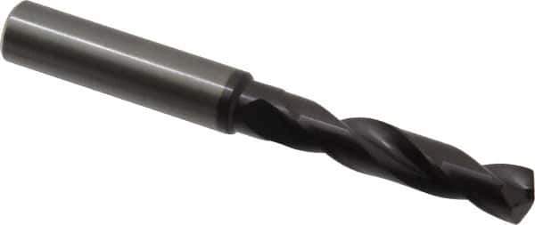 Guhring - 0.3976" 140° Spiral Flute Solid Carbide Screw Machine Drill Bit - FIREX Finish, Right Hand Cut, 55mm Flute Length, 102mm OAL, SU Point, Straight Shank - Eagle Tool & Supply
