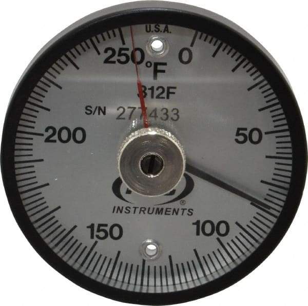 PTC Instruments - 250°F, 2 Inch Dial Diameter, Dual Magnet Mount Thermometer - 2° Division Graduation - Eagle Tool & Supply