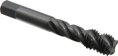 OSG - 5/8-11 UNC 4 Flute 3B Bottoming Spiral Flute Tap - Vanadium High Speed Steel, Oxide Finish, 3-13/16" OAL, Right Hand Flute, Right Hand Thread, H3 - Eagle Tool & Supply