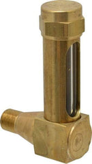 LDI Industries - 1-3/8 Inch Long Sight, 1/8 Inch Thread Size, Buna-N Seal Short Elbow, Vented Oil-Level Indicators and Gauge - 2-3/8 Inch Length to Center of Base - Eagle Tool & Supply