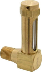 LDI Industries - 1-3/8 Inch Long Sight, 1/4 Inch Thread Size, Buna-N Seal Short Elbow, Vented Oil-Level Indicators and Gauge - 2-3/8 Inch Length to Center of Base - Eagle Tool & Supply