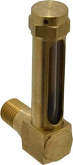 LDI Industries - 1-7/8 Inch Long Sight, 1/4 Inch Thread Size, Buna-N Seal Short Elbow, Vented Oil-Level Indicators and Gauge - 2-7/8 Inch Length to Center of Base - Eagle Tool & Supply