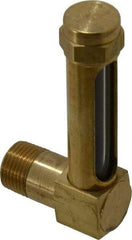 LDI Industries - 1-7/8 Inch Long Sight, 3/8 Inch Thread Size, Buna-N Seal Short Elbow, Vented Oil-Level Indicators and Gauge - 2-7/8 Inch Length to Center of Base - Eagle Tool & Supply