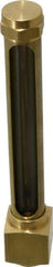 LDI Industries - 4-1/4 Inch Long Sight, 1/2 Inch Thread Size, Buna-N Seal Elbow to Female Thread, Vented Oil-Level Indicators and Gauge - 5-3/4 Inch Length to Center of Base - Eagle Tool & Supply