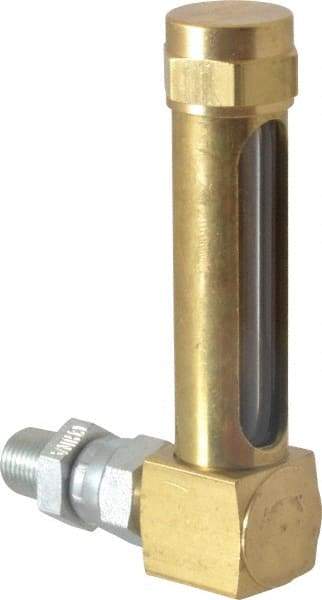 LDI Industries - 1-7/8 Inch Long Sight, 1/8 Inch Thread Size, Buna-N Seal Union Coupling, Vented Oil-Level Indicators and Gauge - 2-7/8 Inch Length to Center of Base - Eagle Tool & Supply