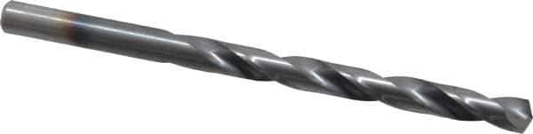 Chicago-Latrobe - 17/64" 135° High Speed Steel Jobber Drill - TiCN Finish, Right Hand Cut, Spiral Flute, Straight Shank, 4-1/8" OAL, Split Point - Eagle Tool & Supply