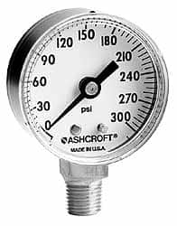 Ashcroft - 2" Dial, 1/4 Thread, 0-1,500 Scale Range, Pressure Gauge - Eagle Tool & Supply