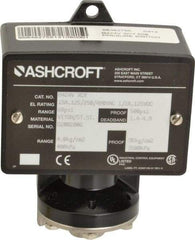 Ashcroft - 9 to 60 psi Adjustable Range, 500 Max psi, Watertight Single Setpoint - 1/4 Thread - Eagle Tool & Supply